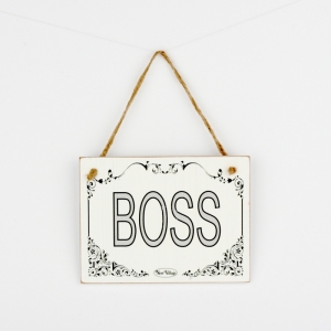 Dřevěná cedule BOSS 20x15cm