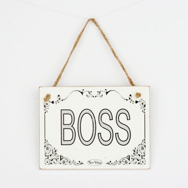 Dřevěná cedule BOSS 20x15cm