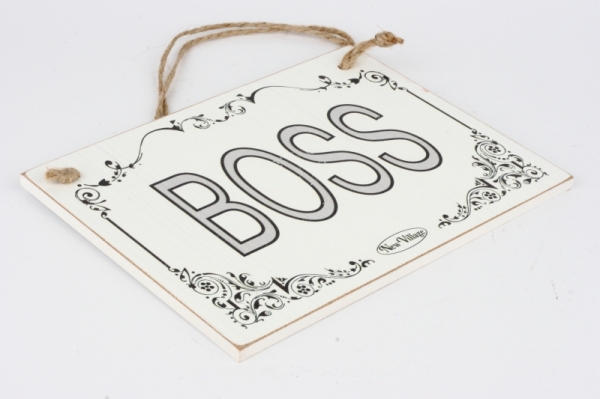 Dřevěná cedule BOSS 20x15cm