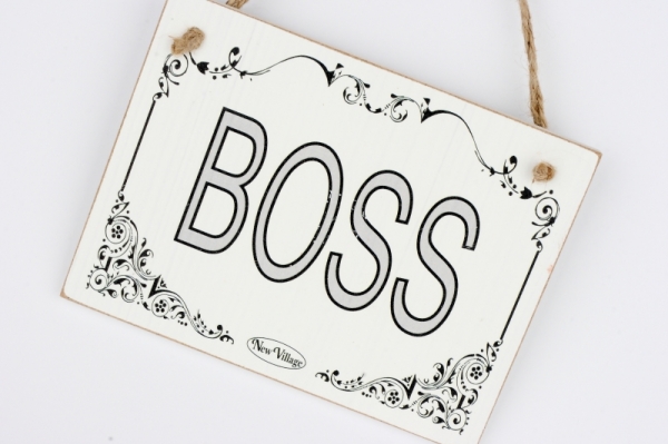 Dřevěná cedule BOSS 20x15cm