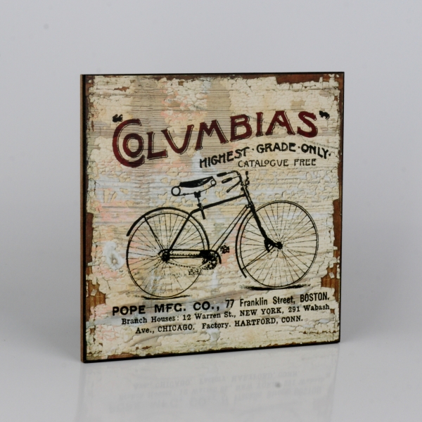 Dřevěná cedule Columbias 25x25cm