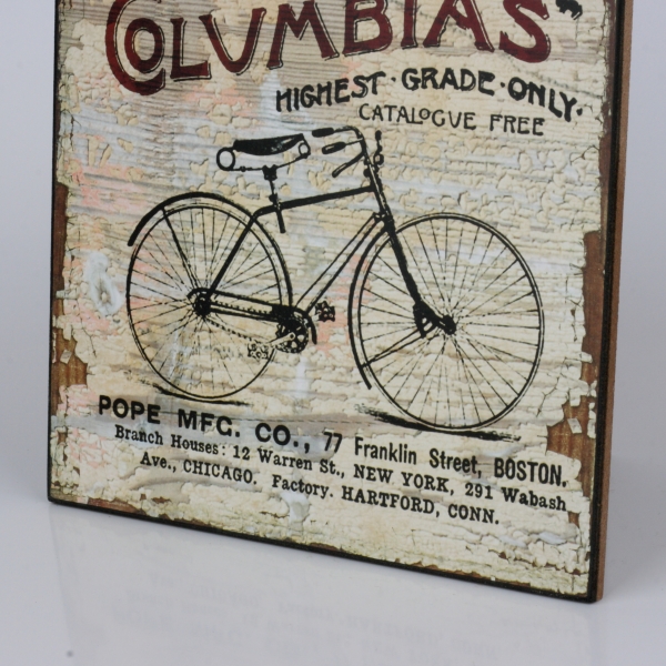 Dřevěná cedule Columbias 25x25cm