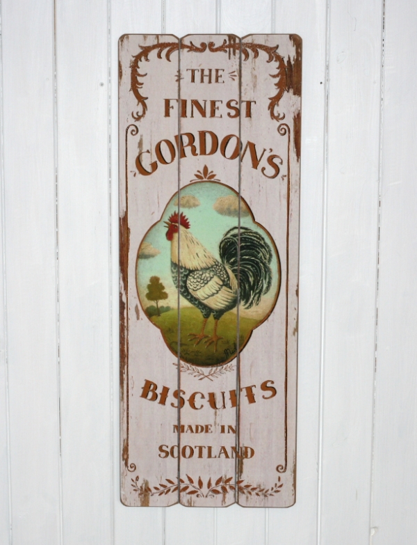 Dřevěná cedule kohout 30x80cm