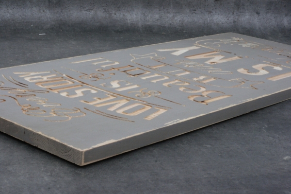 Dřevěná cedule Love story 78x33cm