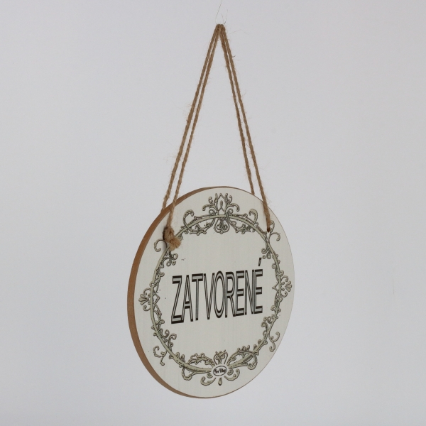 Dřevěná cedule na dveře Otvorené / Zatvorené 28x18cm