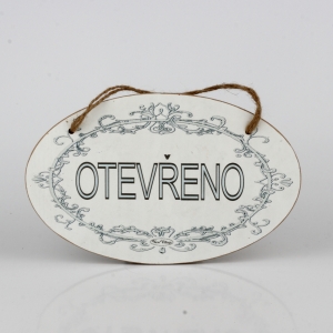Dřevěná cedule OTEVŘENO 28,5cm