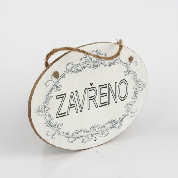 Dřevěná cedule OTEVŘENO 28,5cm