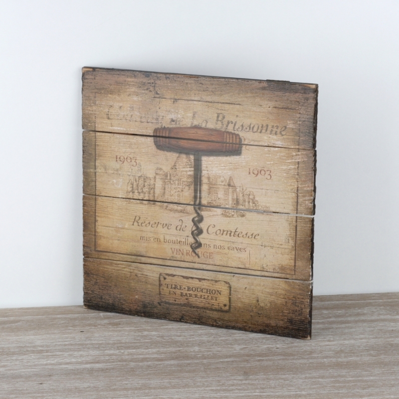 Dřevěná cedule víno 30x30cm