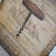 Dřevěná cedule víno 30x30cm