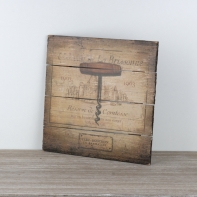 Dřevěná cedule víno 30x30cm