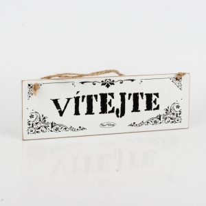 Dřevěná cedule VÍTEJTE 30cm