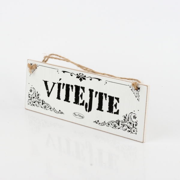 Dřevěná cedule VÍTEJTE 30cm