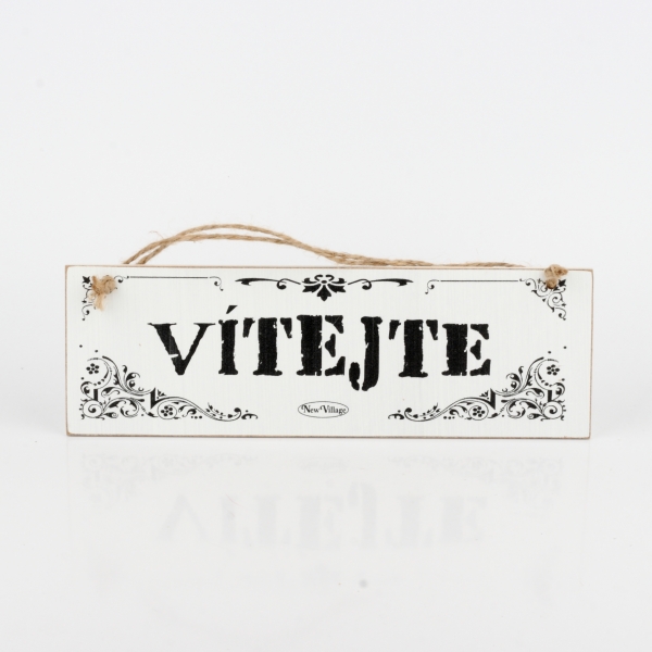 Dřevěná cedule VÍTEJTE 30cm