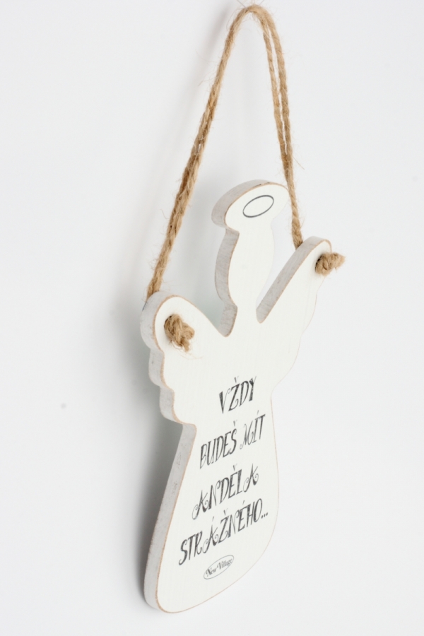 Dřevěná cedule Vždy budeš mít anděla strážného 18x12cm