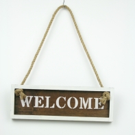 Dřevěná cedule Welcome 30cm