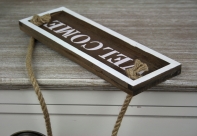 Dřevěná cedule Welcome 30cm