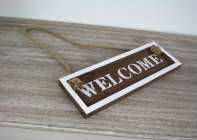Dřevěná cedule Welcome 30cm