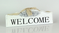 Dřevěná cedule Welcome na zavěšení 35,5cm