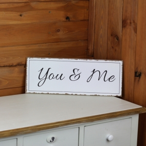 Dřevěná cedule You AND Me 40x15cm
