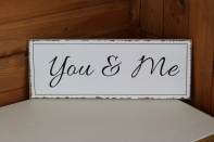 Dřevěná cedule You AND Me 40x15cm