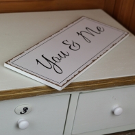 Dřevěná cedule You AND Me 40x15cm