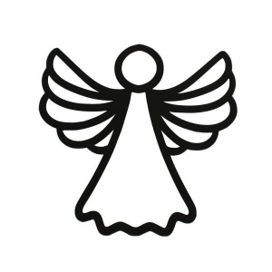 Dřevěná dekorace na zeď anděl XXL