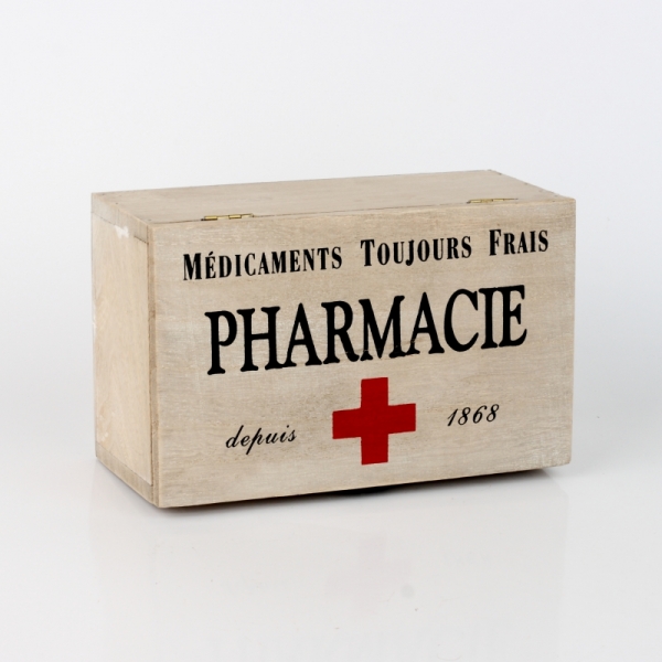 Dřevěná krabička-lékárnička