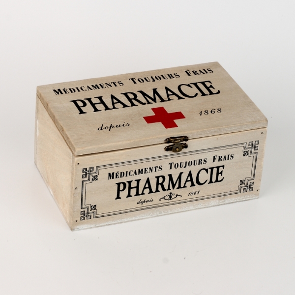 Dřevěná krabička-lékárnička