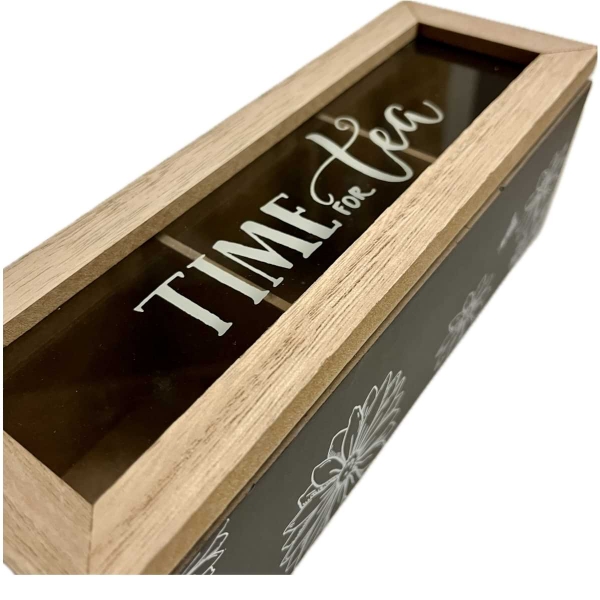 Dřevěná krabička na čaj 23×8×8cm