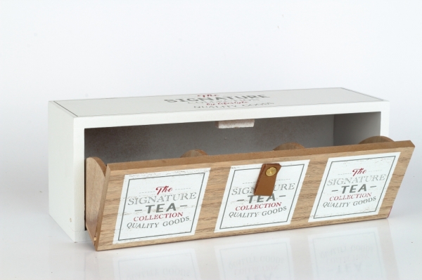 Dřevěná krabička na čaj TEA Collection 30×9×10,5cm