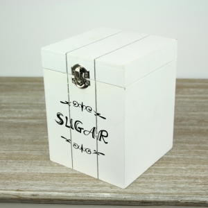 Dřevěná krabička na cukr výška 16cm