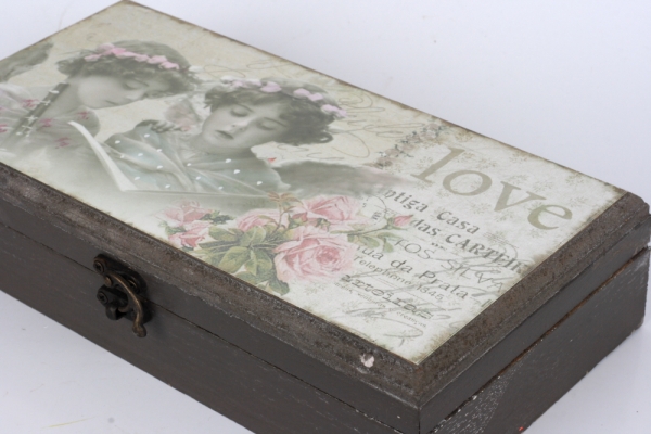 Dřevěná krabička na šperky 25x13cm