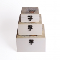 Dřevěná krabička/šperkovnice Lavender sada 3ks