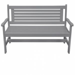 Dřevěná lavice šedá 129x89x59cm