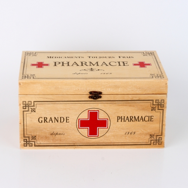 Dřevěná lékárnička Pharmacie 29x18x14,5cm