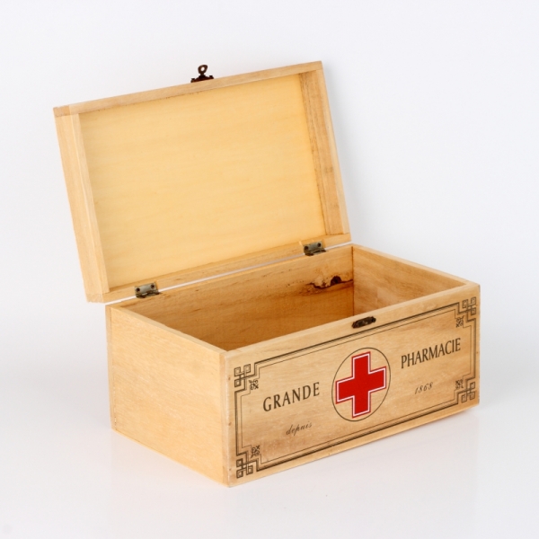 Dřevěná lékárnička Pharmacie 29x18x14,5cm