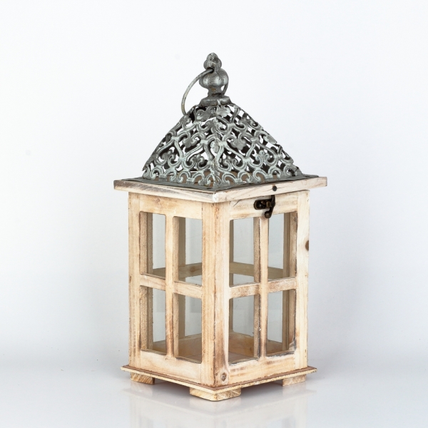 Dřevěná lucerna 15×33,5×15cm