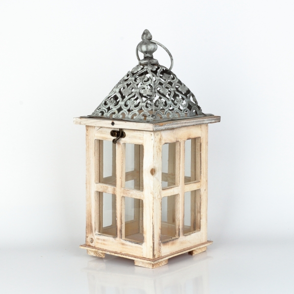 Dřevěná lucerna 15×33,5×15cm