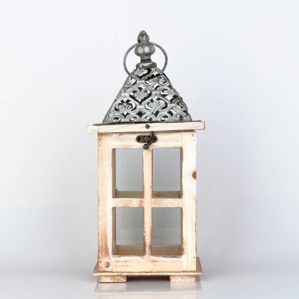 Dřevěná lucerna 15×33,5×15cm