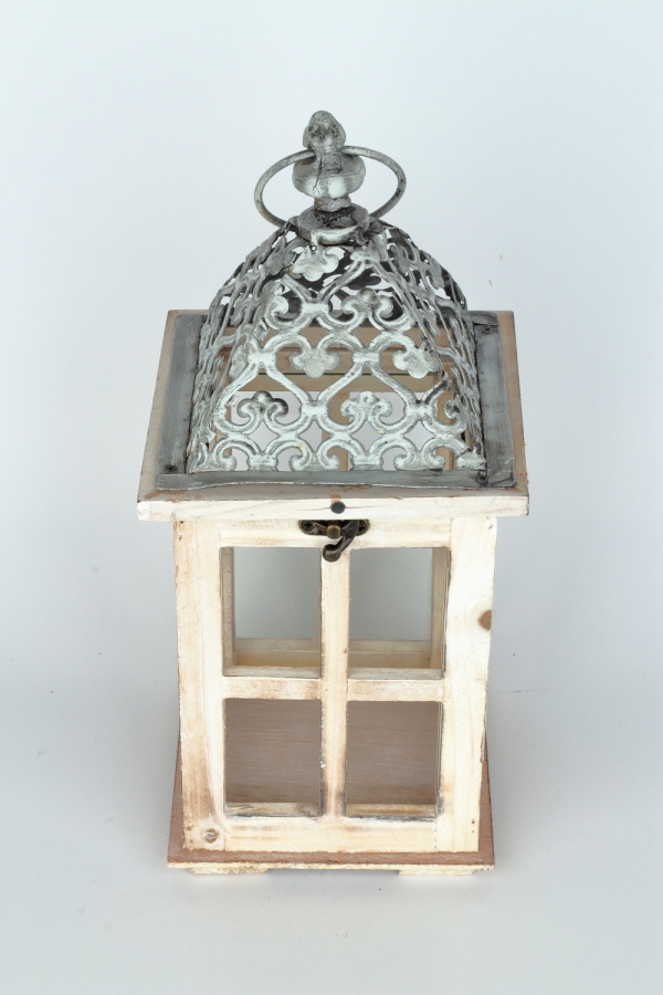 Dřevěná lucerna 15×33,5×15cm
