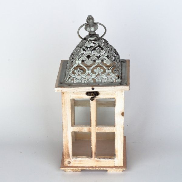 Dřevěná lucerna 15×33,5×15cm