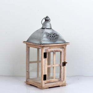 Dřevěná lucerna 21×43×21cm
