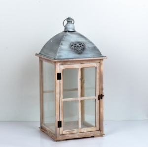 Dřevěná lucerna 29×63×29cm