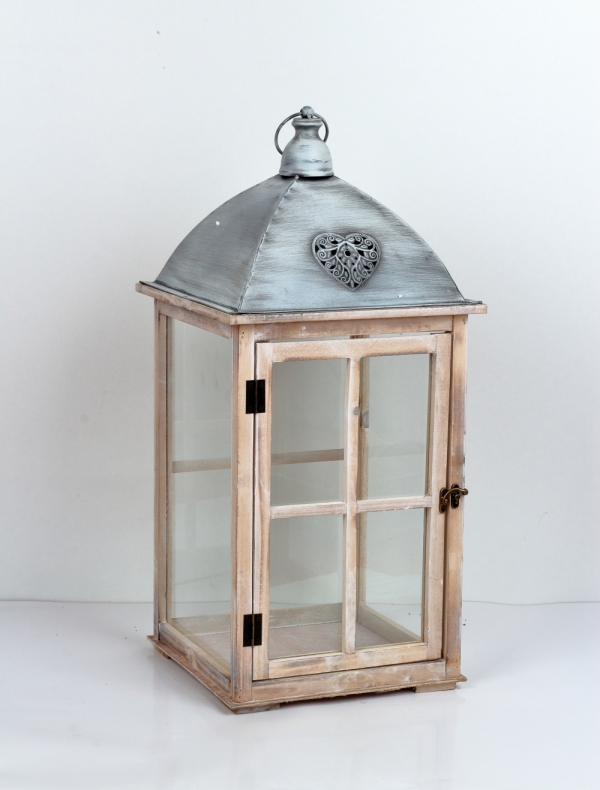 Dřevěná lucerna 29×63×29cm