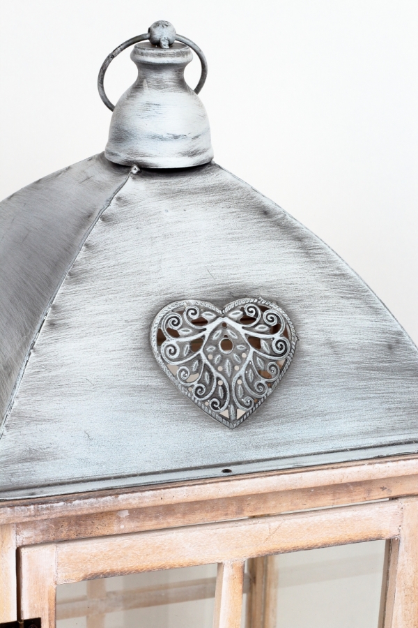 Dřevěná lucerna 29×63×29cm