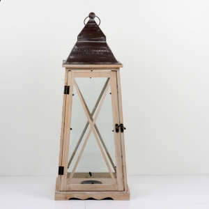 Dřevěná lucerna kónická 79cm