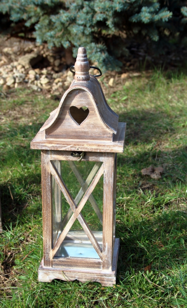 Dřevěná lucerna malá M 46cm