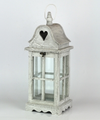 Dřevěná lucerna s patinou 44cm