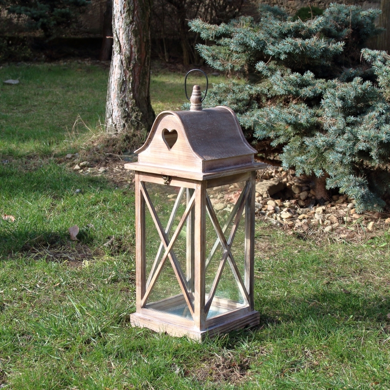 Dřevěná lucerna střední L 60cm