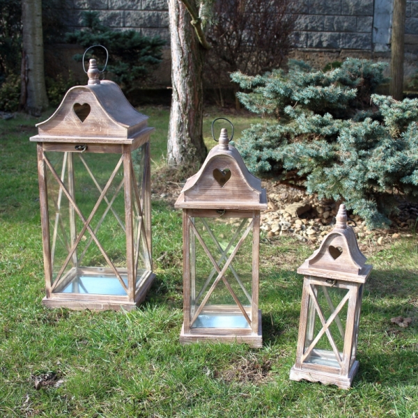 Dřevěná lucerna střední L 60cm